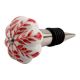 Red Leaf Ceramic Wine Stopper (Pack Of One Piece)
